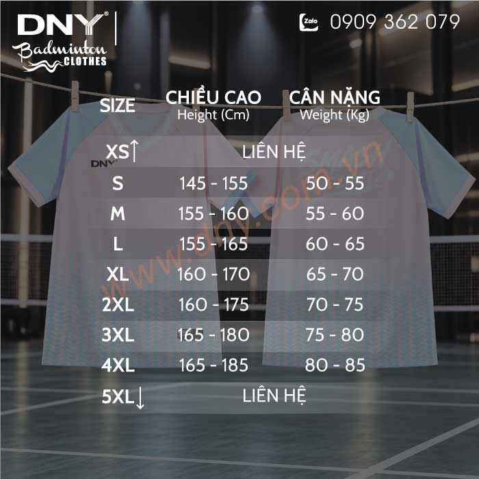 MẪU ÁO CẦU LÔNG THIẾT KẾ THEO YÊU CẦU | DNY-CL2610020104